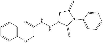 N'-(2,5-dioxo-1-phenylpyrrolidin-3-yl)-2-phenoxyacetohydrazide 구조식 이미지