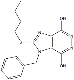 1-benzyl-2-(butylsulfanyl)-1H-imidazo[4,5-d]pyridazine-4,7-diol 구조식 이미지