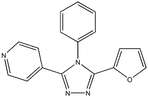 4-(5-furan-2-yl-4-phenyl-4H-1,2,4-triazol-3-yl)pyridine 구조식 이미지