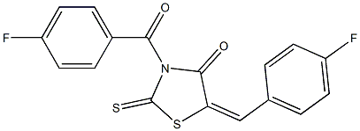 3-(4-fluorobenzoyl)-5-(4-fluorobenzylidene)-2-thioxo-1,3-thiazolidin-4-one Structure