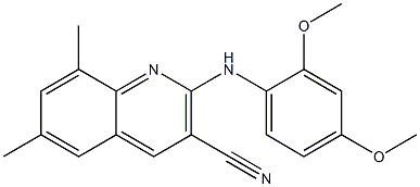 2-{[2,4-bis(methyloxy)phenyl]amino}-6,8-dimethylquinoline-3-carbonitrile 구조식 이미지