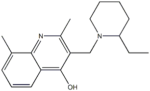 3-[(2-ethyl-1-piperidinyl)methyl]-2,8-dimethyl-4-quinolinol Structure