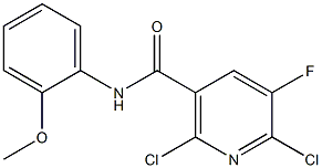 2,6-dichloro-5-fluoro-N-(2-methoxyphenyl)nicotinamide 구조식 이미지