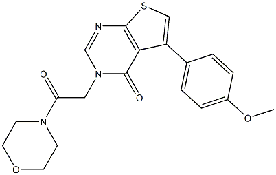 5-(4-methoxyphenyl)-3-[2-(4-morpholinyl)-2-oxoethyl]thieno[2,3-d]pyrimidin-4(3H)-one 구조식 이미지