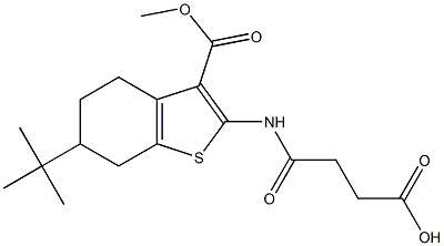 4-{[6-tert-butyl-3-(methoxycarbonyl)-4,5,6,7-tetrahydro-1-benzothien-2-yl]amino}-4-oxobutanoic acid Structure
