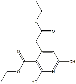 ethyl 4-(2-ethoxy-2-oxoethyl)-2,6-dihydroxynicotinate 구조식 이미지