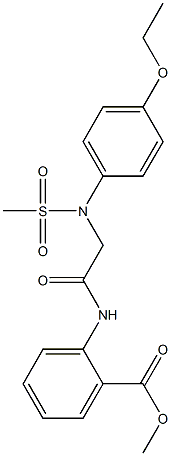 methyl 2-({[[4-(ethyloxy)phenyl](methylsulfonyl)amino]acetyl}amino)benzoate Structure