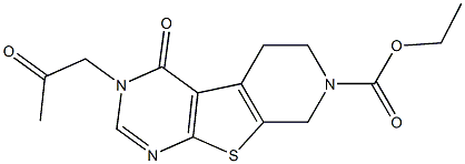 ethyl 4-oxo-3-(2-oxopropyl)-3,5,6,8-tetrahydropyrido[4',3':4,5]thieno[2,3-d]pyrimidine-7(4H)-carboxylate Structure