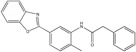 N-[5-(1,3-benzoxazol-2-yl)-2-methylphenyl]-2-phenylacetamide 구조식 이미지
