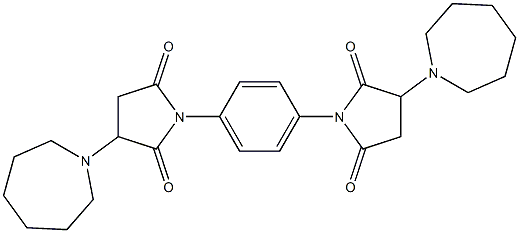 3-(1-azepanyl)-1-{4-[3-(1-azepanyl)-2,5-dioxo-1-pyrrolidinyl]phenyl}-2,5-pyrrolidinedione Structure