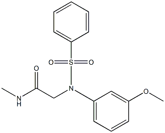 2-[3-methoxy(phenylsulfonyl)anilino]-N-methylacetamide Structure