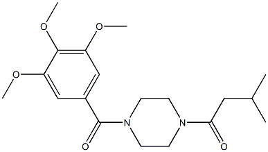 1-(3-methylbutanoyl)-4-(3,4,5-trimethoxybenzoyl)piperazine Structure