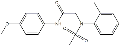 N-(4-methoxyphenyl)-2-[2-methyl(methylsulfonyl)anilino]acetamide 구조식 이미지