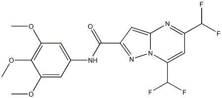 5,7-bis(difluoromethyl)-N-(3,4,5-trimethoxyphenyl)pyrazolo[1,5-a]pyrimidine-2-carboxamide Structure