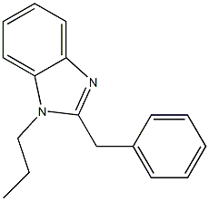 2-(phenylmethyl)-1-propyl-1H-benzimidazole 구조식 이미지