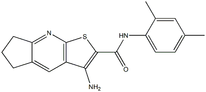 3-amino-N-(2,4-dimethylphenyl)-6,7-dihydro-5H-cyclopenta[b]thieno[3,2-e]pyridine-2-carboxamide 구조식 이미지