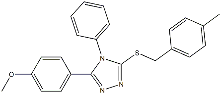 methyl 4-{5-[(4-methylbenzyl)sulfanyl]-4-phenyl-4H-1,2,4-triazol-3-yl}phenyl ether 구조식 이미지