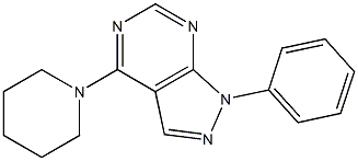 1-phenyl-4-(1-piperidinyl)-1H-pyrazolo[3,4-d]pyrimidine 구조식 이미지