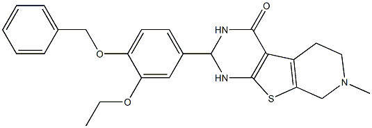 2-[4-(benzyloxy)-3-ethoxyphenyl]-7-methyl-2,3,5,6,7,8-hexahydropyrido[4',3':4,5]thieno[2,3-d]pyrimidin-4(1H)-one Structure