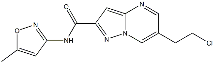 6-(2-chloroethyl)-N-(5-methyl-3-isoxazolyl)pyrazolo[1,5-a]pyrimidine-2-carboxamide Structure