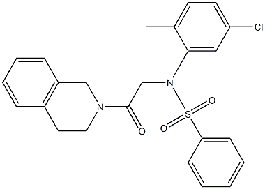 N-(5-chloro-2-methylphenyl)-N-[2-(3,4-dihydro-2(1H)-isoquinolinyl)-2-oxoethyl]benzenesulfonamide 구조식 이미지