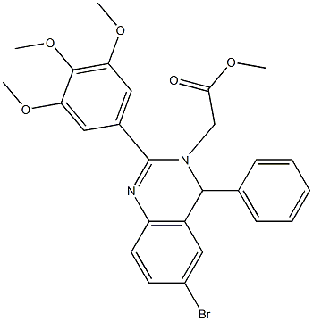 methyl (6-bromo-4-phenyl-2-(3,4,5-trimethoxyphenyl)-3(4H)-quinazolinyl)acetate 구조식 이미지