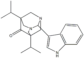 2-(1H-indol-3-yl)-5,7-diisopropyl-1,3-diazatricyclo[3.3.1.1~3,7~]decan-6-one 구조식 이미지