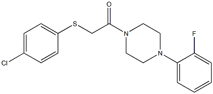 4-chlorophenyl 2-[4-(2-fluorophenyl)-1-piperazinyl]-2-oxoethyl sulfide Structure