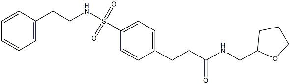 3-(4-{[(2-phenylethyl)amino]sulfonyl}phenyl)-N-(tetrahydro-2-furanylmethyl)propanamide 구조식 이미지