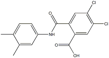 4,5-dichloro-2-[(3,4-dimethylanilino)carbonyl]benzoic acid Structure