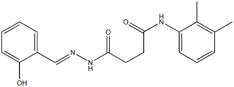 N-(2,3-dimethylphenyl)-4-[2-(2-hydroxybenzylidene)hydrazino]-4-oxobutanamide Structure