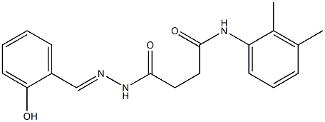 N-(2,3-dimethylphenyl)-4-[2-(2-hydroxybenzylidene)hydrazino]-4-oxobutanamide 구조식 이미지