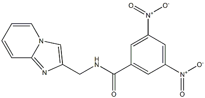 3,5-bisnitro-N-(imidazo[1,2-a]pyridin-2-ylmethyl)benzamide 구조식 이미지