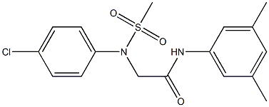 2-[4-chloro(methylsulfonyl)anilino]-N-(3,5-dimethylphenyl)acetamide Structure