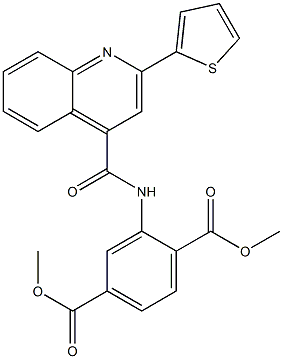dimethyl 2-{[(2-thien-2-ylquinolin-4-yl)carbonyl]amino}terephthalate Structure