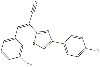 2-[4-(4-chlorophenyl)-1,3-thiazol-2-yl]-3-(3-hydroxyphenyl)acrylonitrile Structure