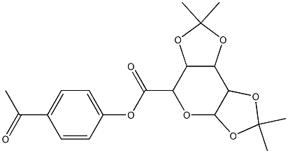 4-acetylphenyl 2,2,7,7-tetramethyltetrahydro-3aH-di[1,3]dioxolo[4,5-b:4,5-d]pyran-5-carboxylate 구조식 이미지