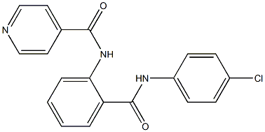 N-{2-[(4-chloroanilino)carbonyl]phenyl}isonicotinamide Structure