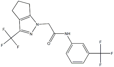 2-(3-(trifluoromethyl)-5,6-dihydrocyclopenta[c]pyrazol-1(4H)-yl)-N-[3-(trifluoromethyl)phenyl]acetamide 구조식 이미지