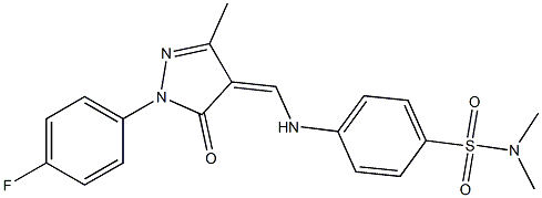 4-({[1-(4-fluorophenyl)-3-methyl-5-oxo-1,5-dihydro-4H-pyrazol-4-ylidene]methyl}amino)-N,N-dimethylbenzenesulfonamide Structure