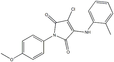 3-chloro-1-(4-methoxyphenyl)-4-(2-toluidino)-1H-pyrrole-2,5-dione 구조식 이미지