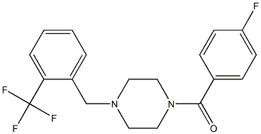 1-[(4-fluorophenyl)carbonyl]-4-{[2-(trifluoromethyl)phenyl]methyl}piperazine Structure