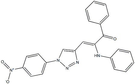 2-anilino-3-(1-{4-nitrophenyl}-1H-1,2,3-triazol-4-yl)-1-phenyl-2-propen-1-one Structure