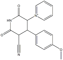 1-[5-cyano-4-(4-methoxyphenyl)-2,6-dioxo-3-piperidinyl]pyridinium Structure