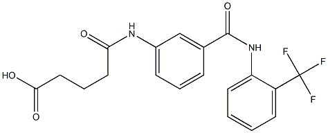 5-oxo-5-(3-{[2-(trifluoromethyl)anilino]carbonyl}anilino)pentanoic acid 구조식 이미지