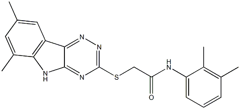 N-(2,3-dimethylphenyl)-2-[(6,8-dimethyl-5H-[1,2,4]triazino[5,6-b]indol-3-yl)sulfanyl]acetamide Structure