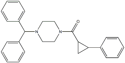 1-benzhydryl-4-[(2-phenylcyclopropyl)carbonyl]piperazine Structure