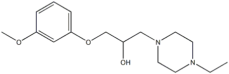 1-(4-ethyl-1-piperazinyl)-3-(3-methoxyphenoxy)-2-propanol Structure