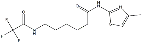 N-(4-methyl-1,3-thiazol-2-yl)-6-[(trifluoroacetyl)amino]hexanamide 구조식 이미지