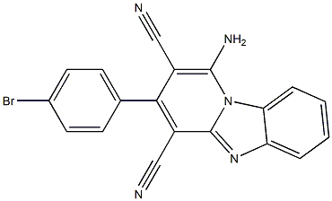 1-amino-3-(4-bromophenyl)pyrido[1,2-a]benzimidazole-2,4-dicarbonitrile Structure